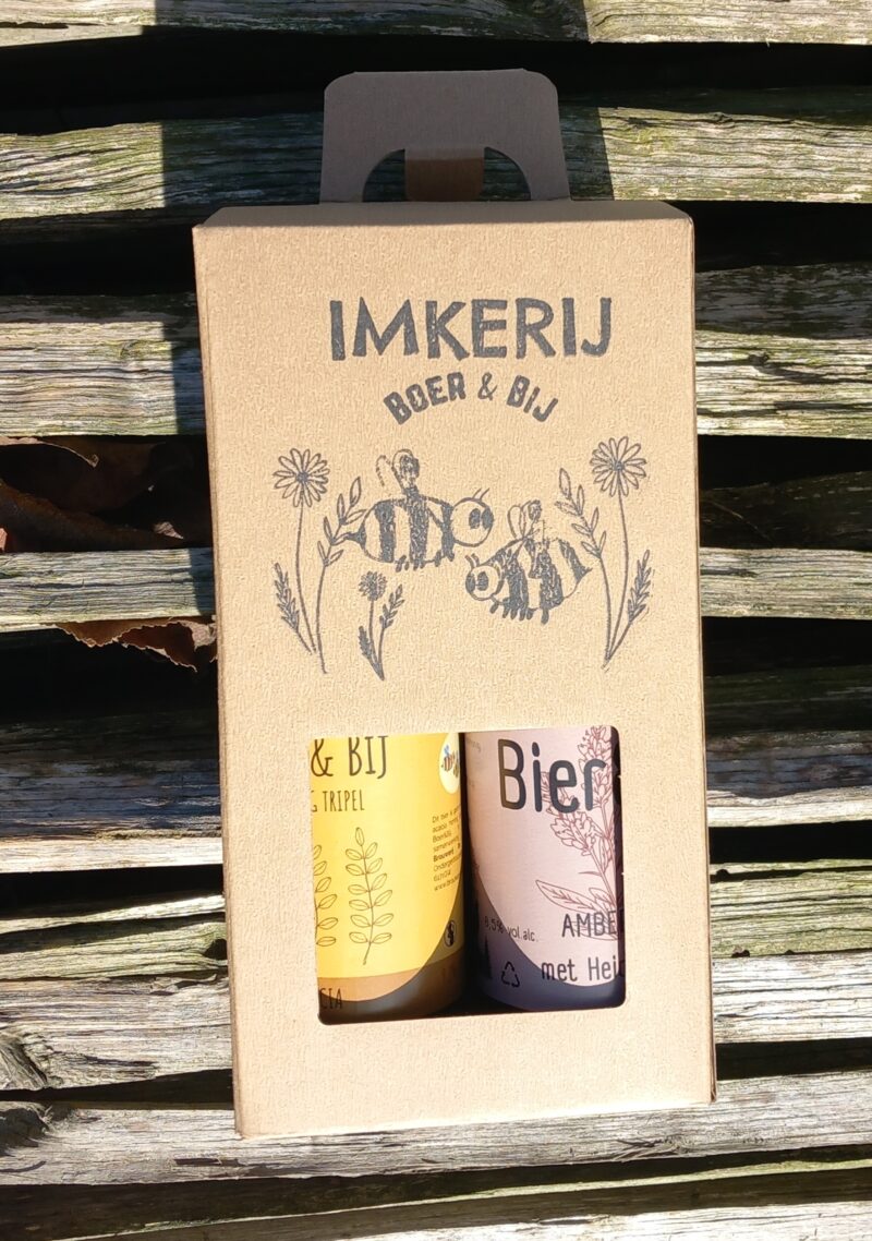 Cadeau-pakket 4 flesjes bier-> 2xBier&Hei en 2xBier&Bij (alleen afhalen)